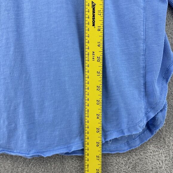 aerie Womens XXS Sweater Blue Crew Neck Pullover Sweatshirt Round Raw Hem Casual - Picture 9 of 11